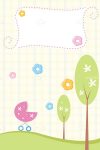 Pastel Baby Theme with Pram, Trees and Board